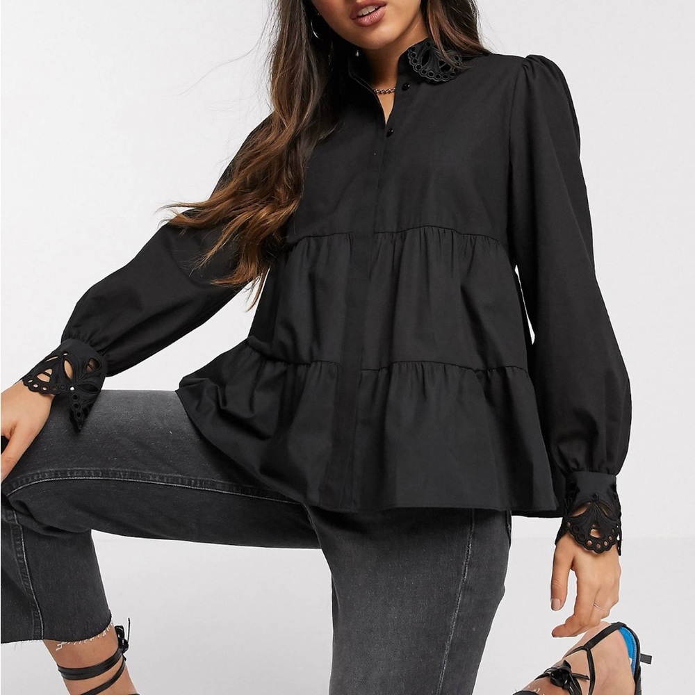 River Island Poplin Smock Shirt. Size US 4.